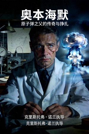 电影《奥本海默》海报 - 原子弹之父的传奇与挣扎